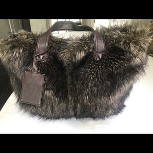 Illusions by Sherry Cassin New York faux fur purse